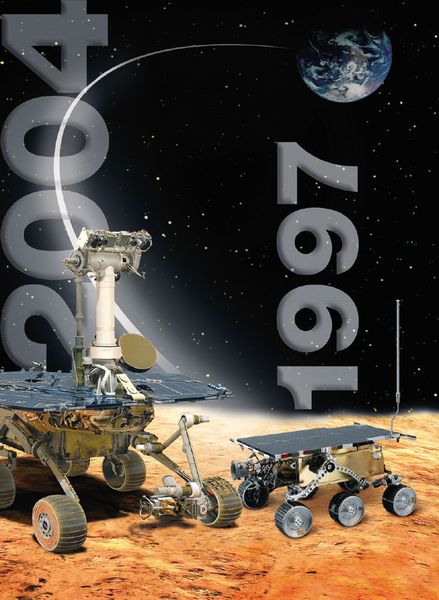 Die Marsrover Sojourner und Opportunity, ausgerüstet mit DC-Motoren von Maxon (Archiv: Vogel Business Media)