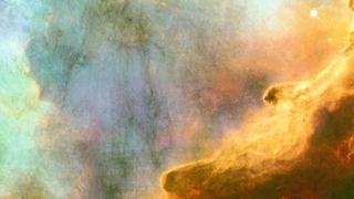 Interstellare Wolken im Sternbild Sagittarius, einer Region im Zentrum der Milchstraße, wo Messungen von Astrophysikern das Vorkommen von Amid-Ionen nahelegten. (NASA, ESA, J. Hester (ASU))