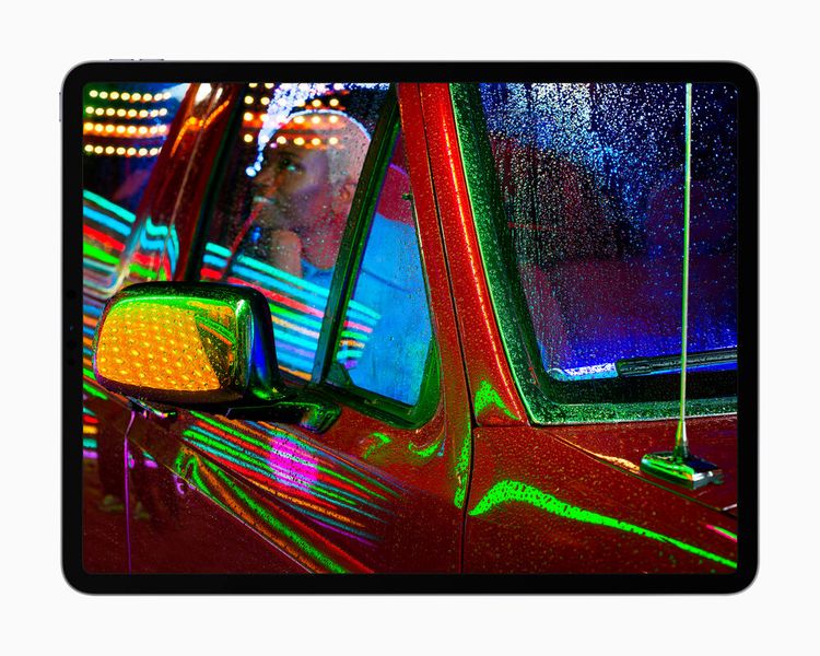 Farbenfroh: Erstmals kommt im neuen 12,9-Zoll-iPad-Pro das neue Liquid-Retina-XDR-Display zum Einsatz. Es soll beeindruckende Farben zeigen. (Bild: Apple)