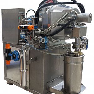 Horizontale Schälzentrifuge für die Fest-Flüssig-Trennung für kleine Chargen ebenso wie für industrielle Produktionsmengen (Bild: De Dietrich)