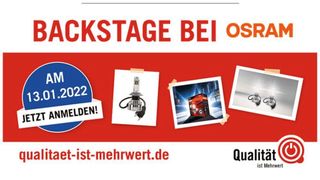 Werkstätten können am 13.1.2022 kostenlos an einem Lichtseminar von Osram teilnehmen. (Qualität ist Mehrwert)