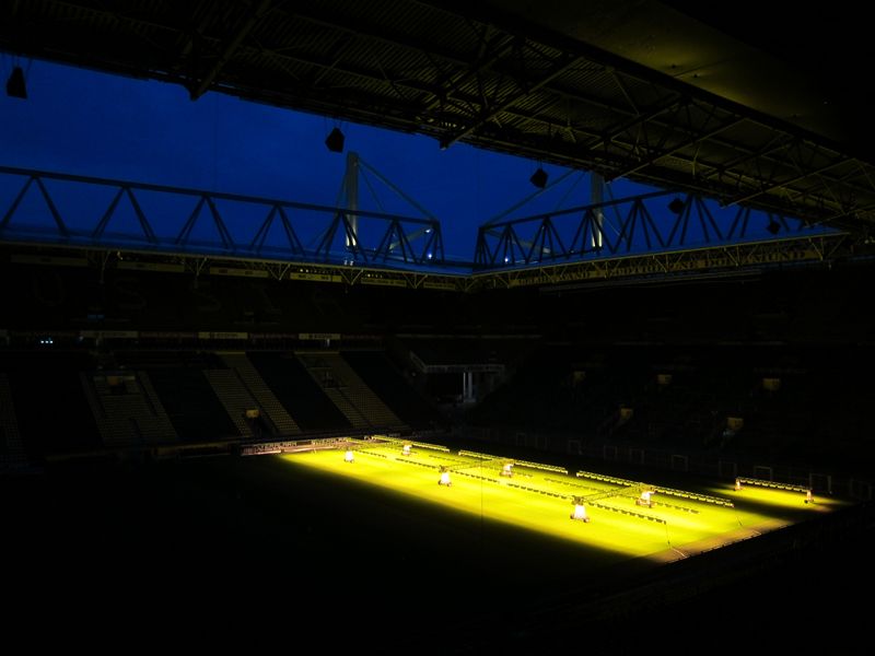 Man sollte nicht glauben, dass ein neuer Rasen günstiger wäre, als diese künstliche Sonnen-Lichtanlage. (Bild: IT-BUSINESS)