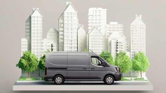 Die urbane Logistik findet in „The Good City“ rein elektrisch statt.(Bild:  Renault Trucks)