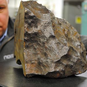 The beauty of the meteorite is much further down than skin deep, so EDM technology was needed to cut the space rock.