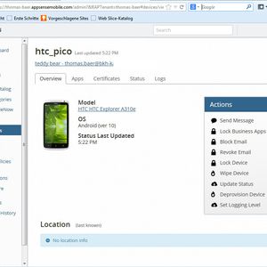 Abbildung 1: Für den IT-Verantwortlichen bei der Verwaltung mobiler Geräte gleich welcher Art wichtig: Das Sperren von Unternehmensdaten.