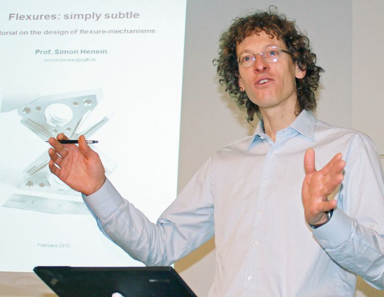 Prof. Simon Henein: «Mit dem Trend zur Miniaturisierung müssen immer mehr Funktionen in immer kleinerem Bauraum konzentriert werden, bei zugleich steigenden Präzisionsanforderungen.» (Bild: Vollrath)