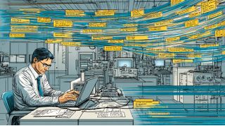 CDM-Lösungen sollen eine unnötige Duplizierung von Produktionsdaten verhindern – unter anderem, um Speicherplatz zu sparen. (Bild: Midjourney / KI-generiert)