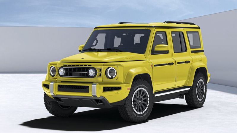 Die dritte Baureihe von Ineos wird wieder ein typischer Geländewagen, allerdings mit Elektroantrieb. Der Fusilier ist bei Bedarf mit Range Extender lieferbar.(Bild:  Ineos)