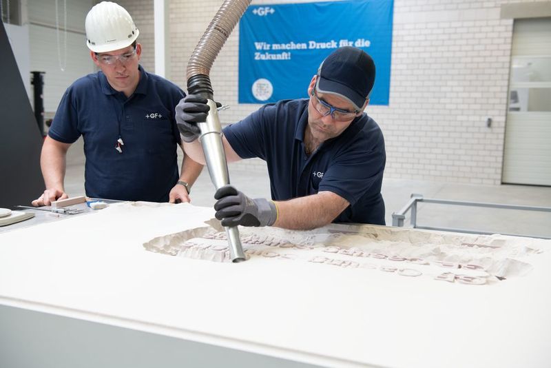Germany's first cold-hardening phenol 3D printer used in series production. 	 (GF Casting Solutions AG / ERIC SCHMID)