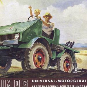 Der Ur-Vater des MB-trac: Der erste, noch als Boehringer Unimog produzierte Unimog. Als solcher wurde er von 1948 bis 1951 produziert. 1950 hatte der Motorenlieferant Daimler-Benz die Produktion übernommen und nach Gaggenau verlegt. (Bild:  Daimler AG)
