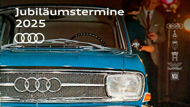 Was man in Ingolstadt 2025 oldtimertechnisch zu feiern hat, das verrät ein eigenes Booklet.(Bild:  Audi AG)