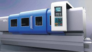 Die AX31 TLD von Auerbach ist die weltweit erste Drehmaschine die auch das Tieflochbohren beherrscht, sagt der Hersteller. Bild: Auerbach (Archiv: Vogel Business Media)