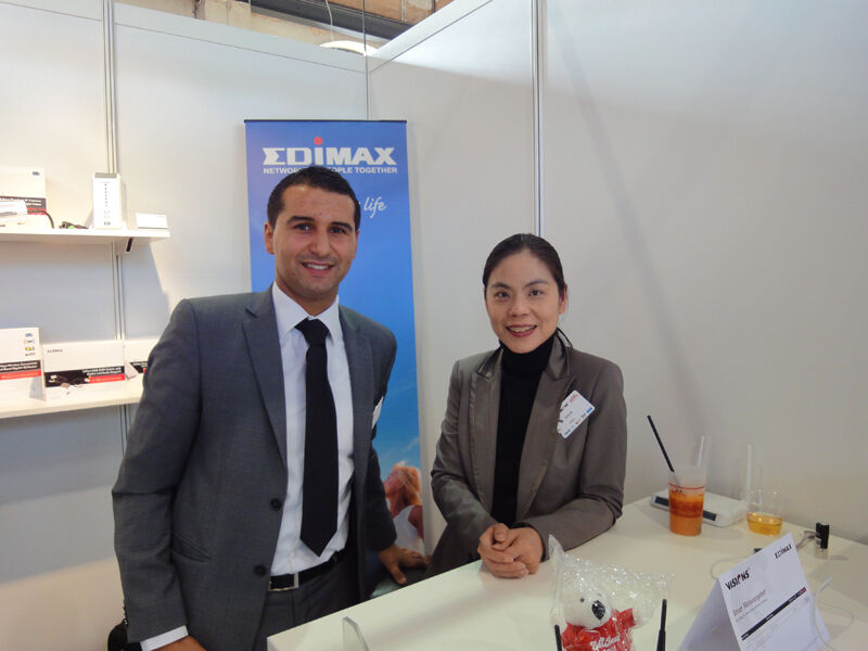 Vivian Ma und Ugur Göksu, Edimax (Archiv: Vogel Business Media)