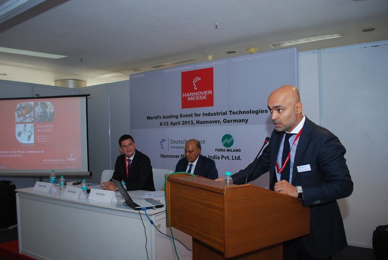 Addressing the conference at the India Expocentre, Greater Noida (Picture: Hannover Messe)