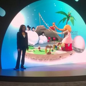 Bei IBM in Halle 2 am Eingang Nord zeigen Steffi und der virtuelle Franky, wie beispielsweise ein Zoo seine Besucherzahlen durch Business-Analyse-Systeme erhöhen kann.