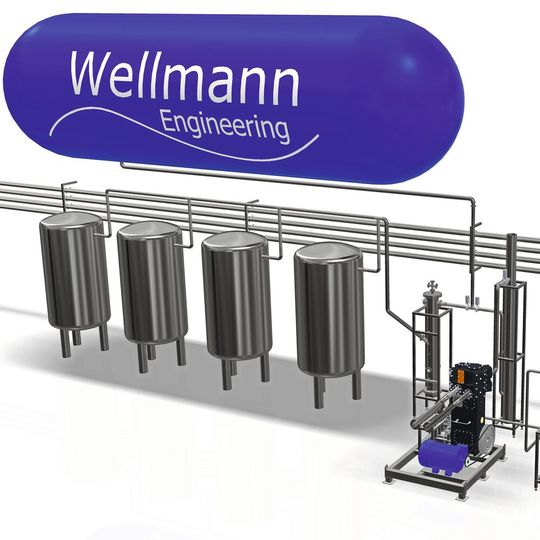 Modell der CO2-Rückgewinnungsanlage, die Wellmann gemeinsam mit der Westerwald-Brauerei in Hachenburg entwickelt hat.(Bild:  Wellmann Anlagentechnik GmbH)
