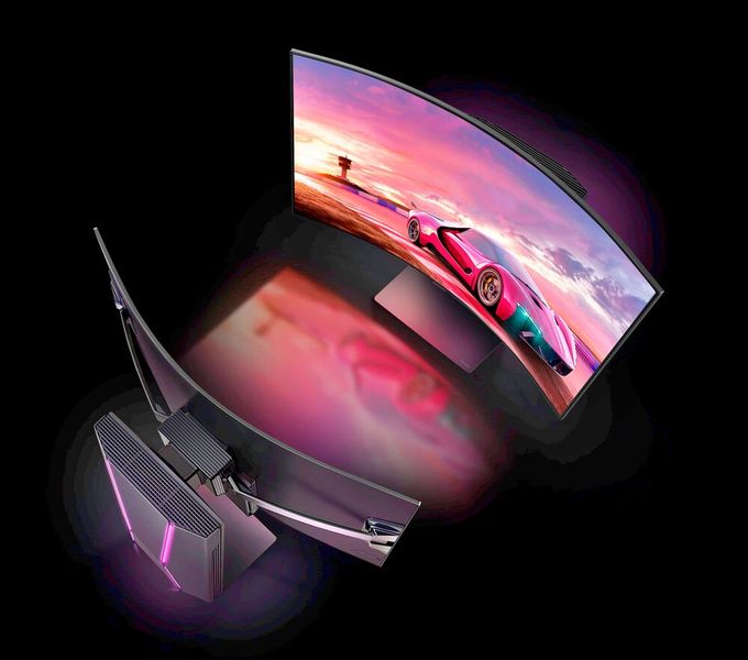 Des Krümmung des 42-Zoll-4K-Panel im LG OLED Flex kann durch einen Motor in 20 Stufen verändert werden. Die Steuerung des Motors erfolgt über die Fernbedienung. (Bild: LG)