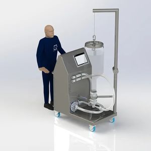The new EZJetFlo™ in-line mixing system solves the production bottleneck using highly efficient Venturi powder induction. (Source:  ILC DOver)