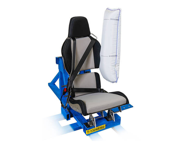 Sitzkonstruktion des Visio M mit Seitenairbag 3+2-Punkt-Gurtsystem und Innenverschiebung des Sitzes. (Bild: Autoliv B. V.)