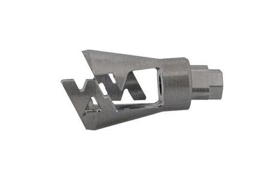 Le centre d'usinage de haute précision 408 MTS, démontrant la fabrication d'un implant dentaire, présenté par Willemin-Macodel.(Source :  Willemin-Macodel)