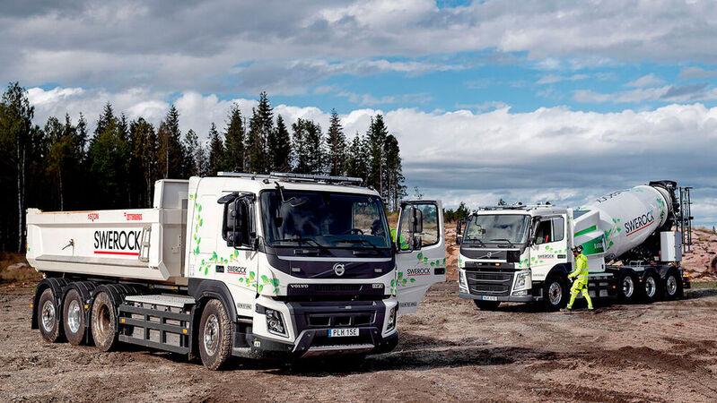 Praxiserprobung: Volvo tetstet E-Lkw im Baustellenbetrieb.