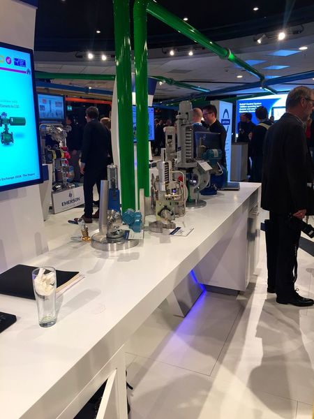 Technologie zum Anfassen und Ausprobieren auf der Expo von Emersons Global User Exchange in Den Haag. (PROCESS)