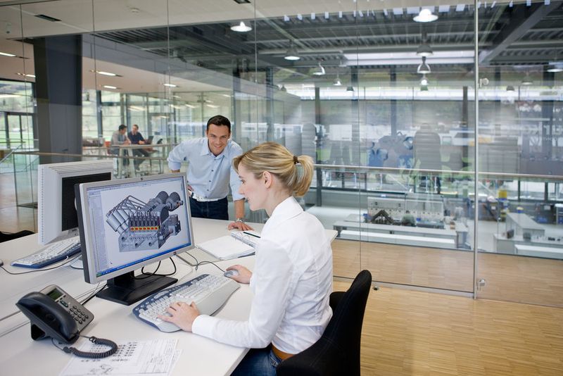 2007: Construction of the first Systemhaus in Ingelfingen. Since 2007, Criesbach has also been home to one of the four Systemhaus innovation hubs in which Bürkert develops complete fluidic system solutions on behalf of customers. Starting from the development of ideas and conceptual design through prototype development, simulation and system development to testing, system implementation and production planning, the entire development process is in the hands of Bürkert engineers. At the end is the series production of a pre-finished system solution that just needs to be installed in the customer’s application. The basis of these platform system solutions is formed by the valves and components from the extensive product portfolio, which grew from the ideas of Bürkert employees over the course of 70 years. This system concept will be expanded by Bürkert in the following years, while continuing to make a mark as a supplier of high-quality industrial components for fluidics.  (Bürkert)