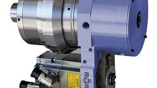 Bild 1: Mit einem serienmäßigen Servomotor ist der Elektro-Hohlspanner EHS eine zentrale Komponente des „Elektro-Portfolios“ von Röhm.  Bild: Röhm (Archiv: Vogel Business Media)