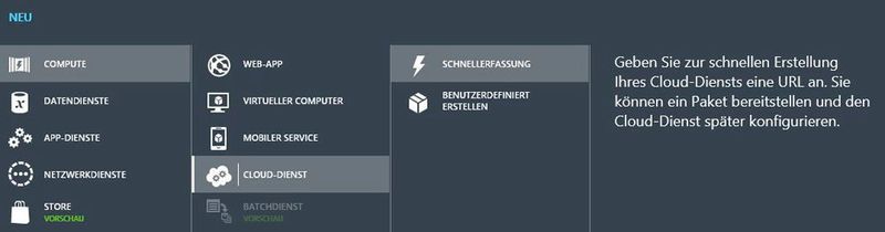 Die VMs einer Webanwendung werden zu einem Clouddienst zusammengefasst. Dieser lässt sich im Assistenten zum Erstellen neuer VMs erstellen. (Bild: Microsoft)