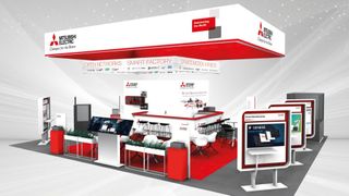 Smart Digitalisieren: der Mitsubishi Electric Stand in Halle 6 Stand 348.  (Bild: Mitsubishi Electric)