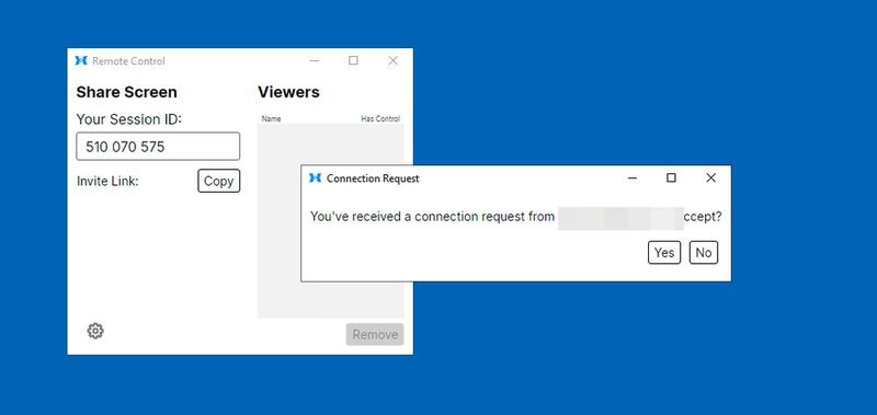 Nach dem Start des Remotely-Agents zeigt dieser die ID für den Zugriff an. (Bild: Joos - Immense Networks)