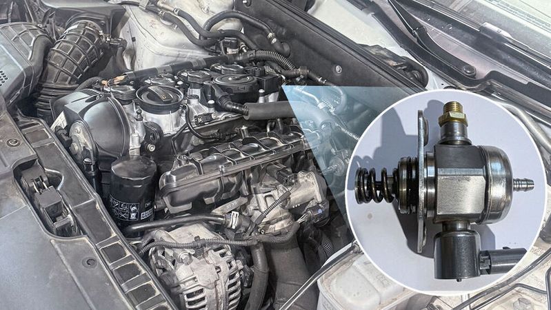 Nagelneu und „Schrott“: Diese Hochdruckpumpe aus dem Aftermarket hätte fast das Kraftstoff-Rail gesprengt.(Bild:  Burkard Wild)