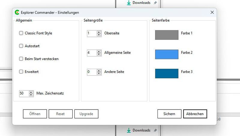 Anpassen der Ansicht des Explorer Commander. (Bild: Joos - Wintools)