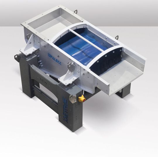 Spannwellensiebkassette in Förderrinne(Bild:  Spaleck)