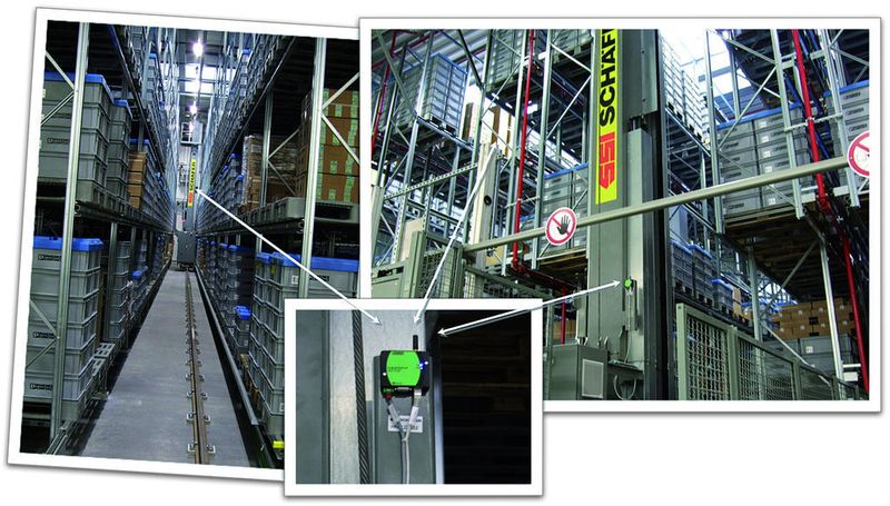 Bild 3: Die Regalförderer in diesem Hochregallager erhalten ihre Profinet-Daten via Bluetooth. Bild: Phoenix Contact (Archiv: Vogel Business Media)
