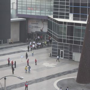 Die Schlange vor dem Air Canada Center um 7 Uhr in der Früh.