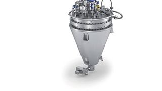 Der Konustrockner von BHS bietet kurze Prozesszeiten bei maximalem Produktschutz. Mit der Maschine lässt sich eine Vielzahl von Verfahrensschritten abbilden. (Bild: BHS Sonthofen)