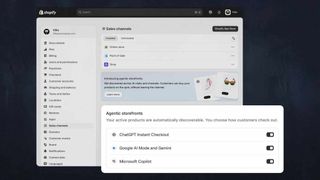 Bei der Erstellung des Agenten kann der Admin des Händlers festlegen, welche Checkout-Systeme der Agent wählen und nutzen kann. (Bild: Shopify & Google)