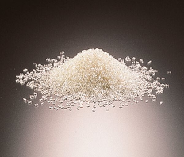 Recycled polyester chips: Teijin Frontier will install cleaning equipment and the latest repelletizing machine for removing foreign substances from the recycled PET bottles before they are molded into chips. (Teijin)