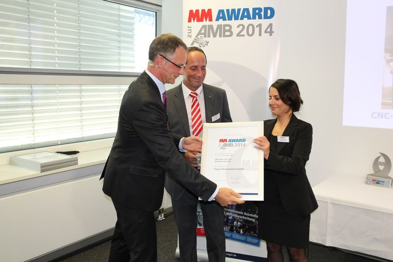 Im Wettbewerb um den MM-Award in der Kategorie Steuerungen setzte sich Fanuc mit der CNC-Serie Oi-F und dem Seamless Concept durch. (Bild: MM)