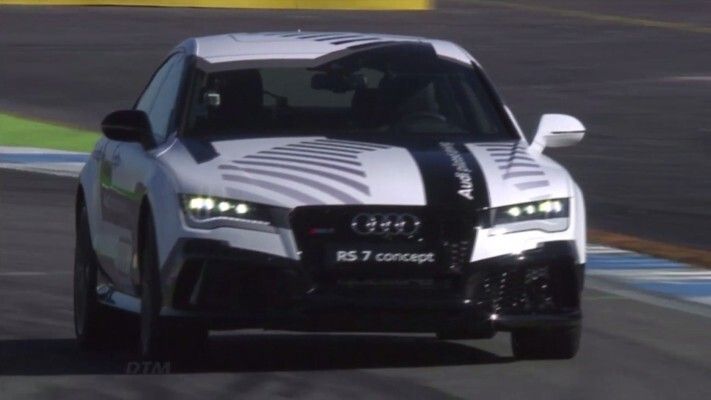 Der Audi RS 7 concept am Limit: fahrerlos rund um den Hockenheimring (Audi)
