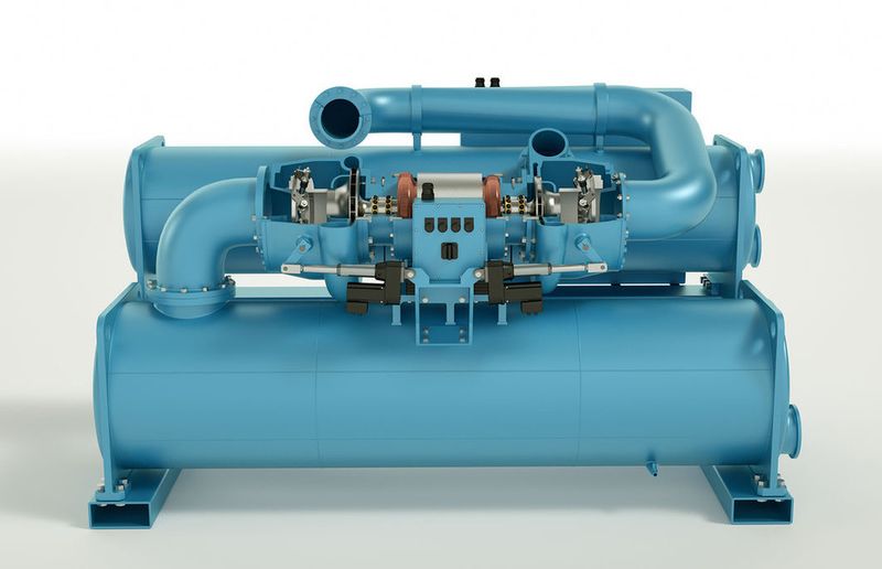 Mit SKFs ölfreien und kältemittelgeschmierten Lagern für Radialverdichter in Kühlanlagen lassen sich Energieeinsparungen von mindestens 10 Prozent gegenüber herkömmlichen Radialverdichterantrieben erzielen. (Bild: SKF)