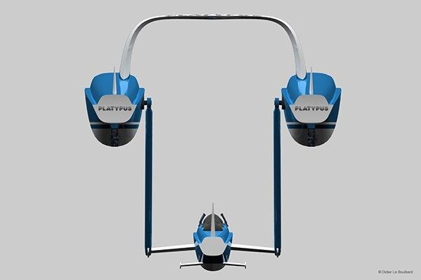 Das elektrisch betriebene Freizeit-Boot Platypus: Es verbindet die zwei Wassersportarten Bootfahren und Tauchen. (Platypus)