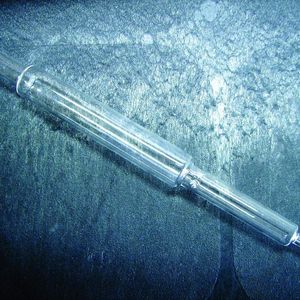 Abb. 2: Ein modifiziertes Verbrennungsrohr für die Analyse von Proben mit hoher Salzfracht. 