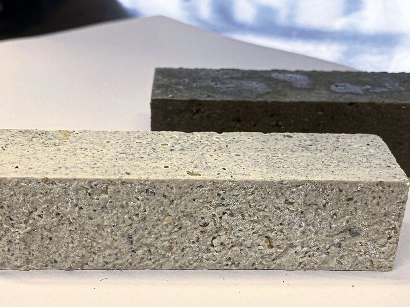 Magnesiumoxid und Hydromagnesit geben dem LAbormörtel seine weiße Farbe. (Bild: Empa)