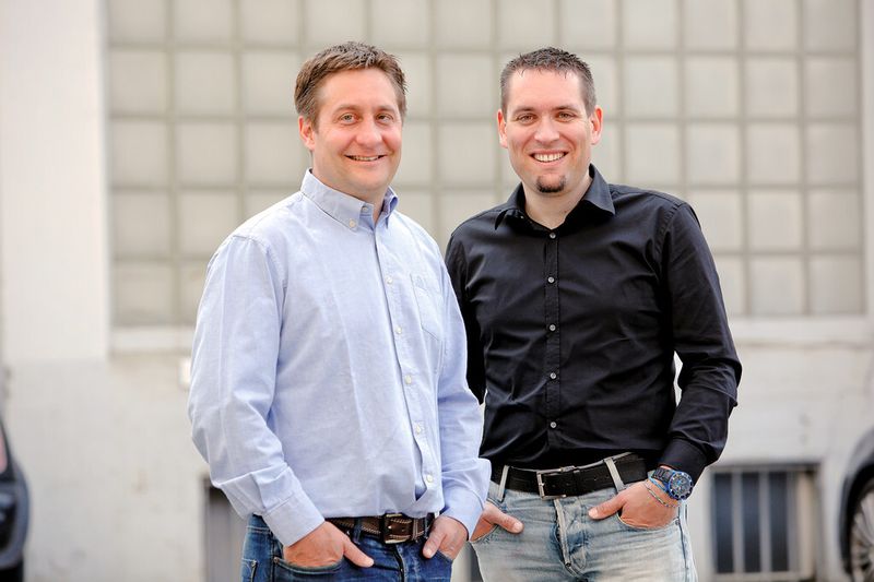 Die beiden Geschäftsführer Dominik Weibel und Marco Wüst. (Bild: EMDE)