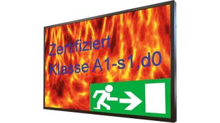 Die nicht brennbaren TFT-Großbildschirme sind EN 13501-1 konzipiert und nach Klasse A1-s1,d0 zertifiziert. (reikotronic)