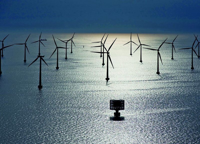 Der Offshore-Windpark Lillgrund im Öresund zwischen Malmö und Kopenhagen. Bild: Siemens (Archiv: Vogel Business Media)