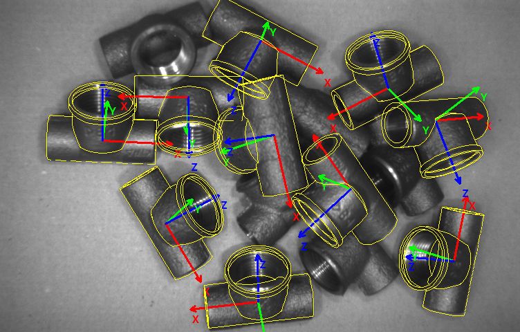3D-Vermessung beim Griff in die Kiste (MVTec)