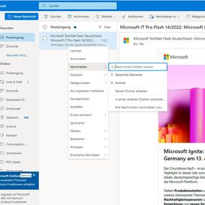 Das Kontextmenü steht an verschiedenen Stellen in Outlook zur Verfügung.(Bild:  Joos)